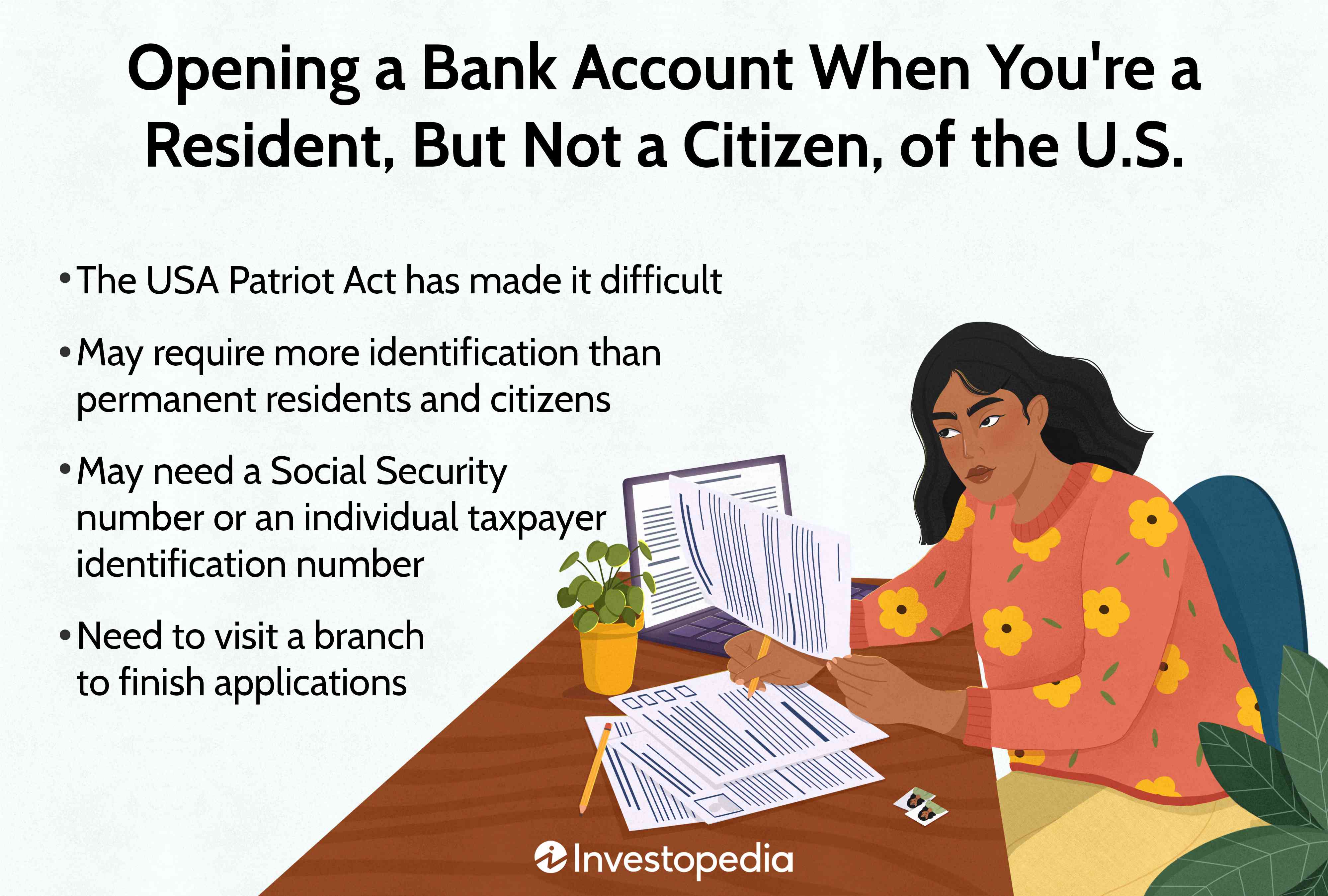 Opening a Bank Account When You're a Resident, But Not a Citizen, of the U.S.