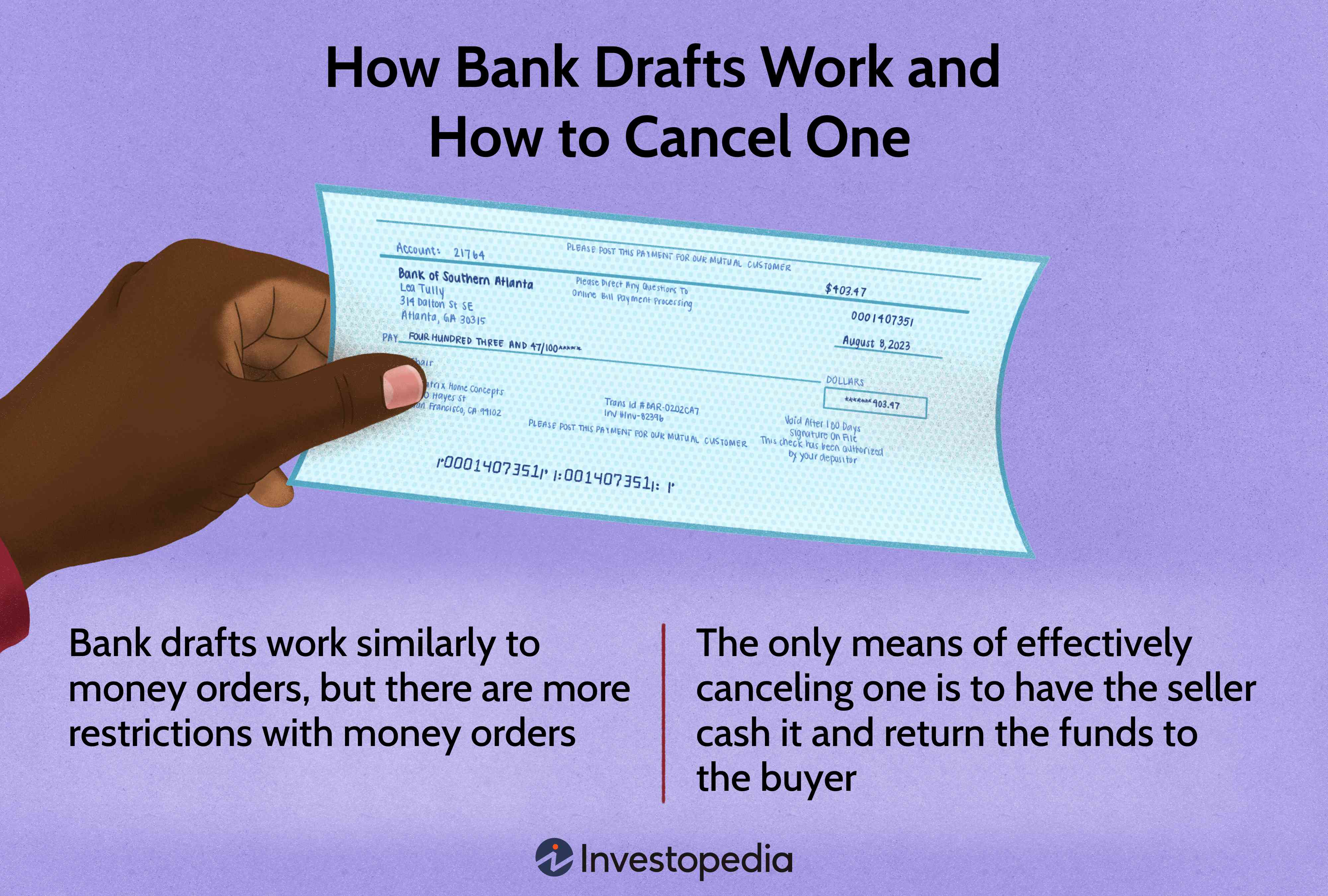 How Bank Drafts Work and How to Cancel One